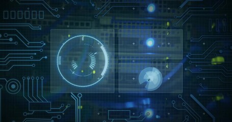 Animation of diverse data processing on digital screen - Powered by Adobe