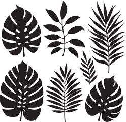 bundle of 6 8 unique black fill silhouette designs 14 isolated on white background