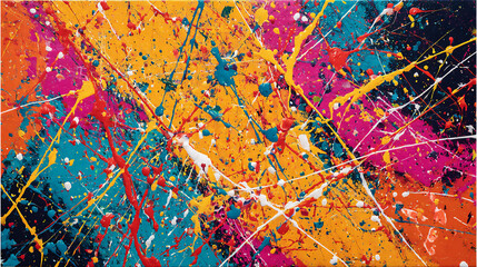 カラフルなスプラッターペインティング