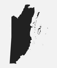 Map of Belize, template Caribbean outline country