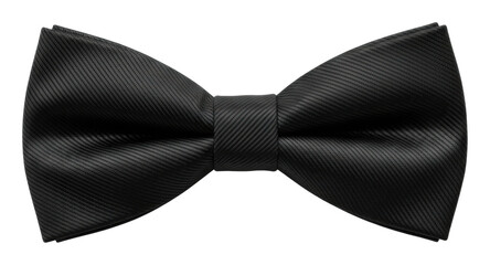 Elegant black bow tie for formal events fashion accessory isolated on transparent background