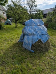 haystack in the garden