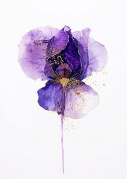 A purple iris geranium lavender blossom.