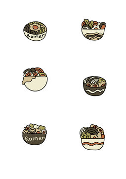 set of food icons