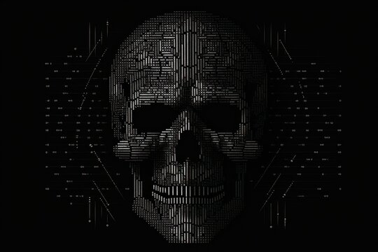 Technology cyberspace futuristic monochrome.
