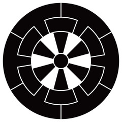 家紋です。六つ源氏車と言います。