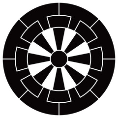 家紋です。源氏車と言います。