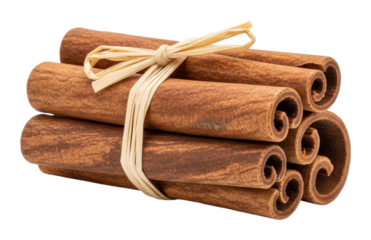 Cinnamon sticks bundle kitchen food rustic isolated on transparent background