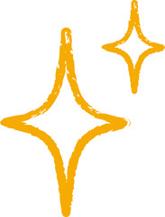 Stars Crayon Hand Drawn