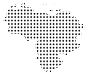 Fototapeta premium Black Dot Venezuela Map American Country