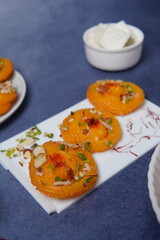 Paneer jalebi is a rich and indulgent Indian sweet made from fresh paneer, shaped into spirals,...