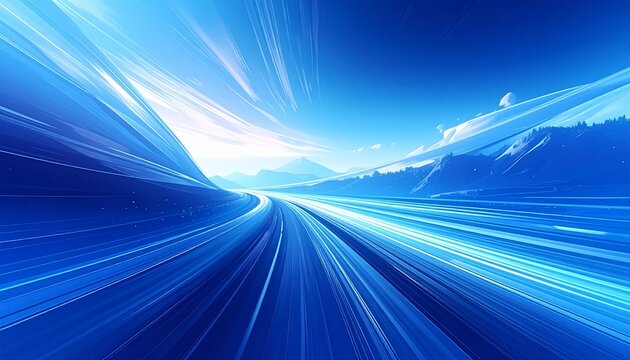 Blue motion blur abstract background