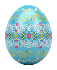 Obraz premium Decorative easter egg colorful design isolated on transparent background