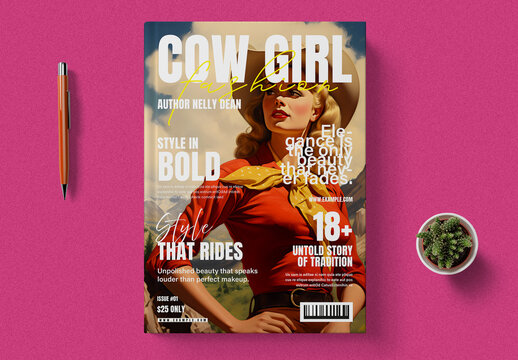 Fashion Magazine Cover Design Template