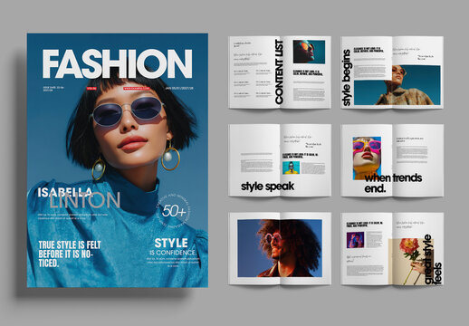 Modern Fashion Magazine Design And Editorial Layout