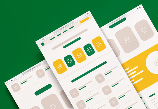 Modern Landing Page Wireframe Design for Website UI UX Layout