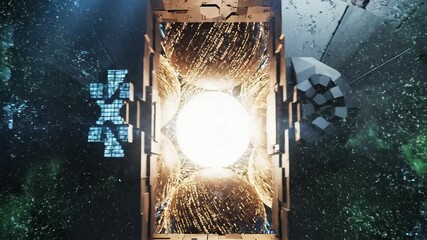 Futuristic digital fingerprint glows green within a metallic, fragmented circle, set against a circuit board background - Powered by Adobe