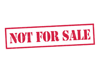 Vector illustration of the word Not for sale in red ink stamp