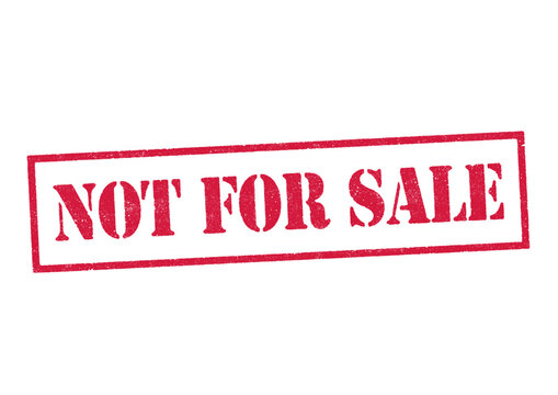 Vector illustration of the word Not for sale in red ink stamp
