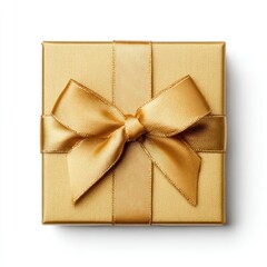 Naklejka premium Elegant gold gift box ribbon