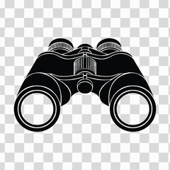 Silhouette Binoculars Optical Device Vector Illustration