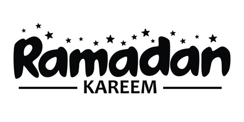 Ramadan Kareem typography design for decoration.