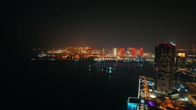 A luxury restaurant at the skyscraper in Doha, Qatar