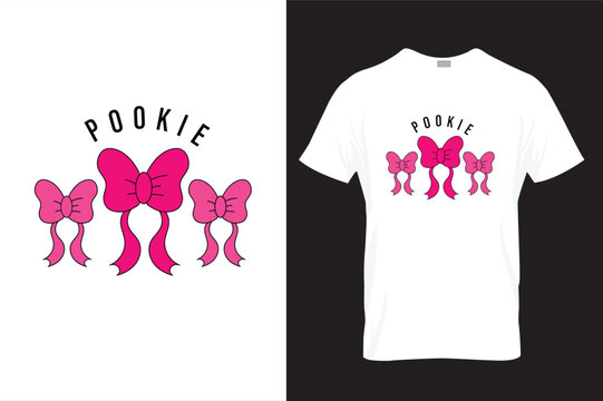 Pink pookie vector t-shirt design.