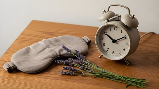 Restorative Sleep Ritual Editorial Still-Life for Burnout Recovery, Mental Reset, and Wellness Calm
