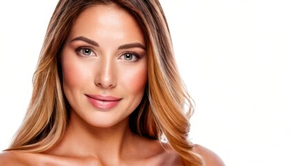 Fototapeta premium Beautiful Young Woman with Blonde Hair Portrait.