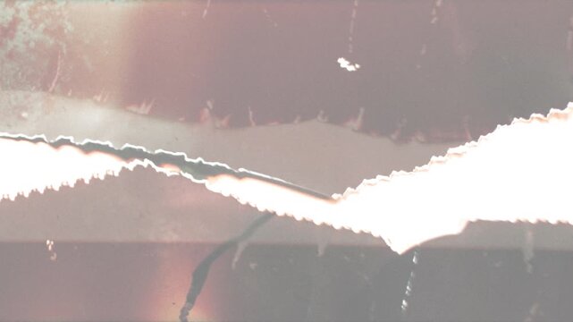 Old celluloid transition with dirty frame edges