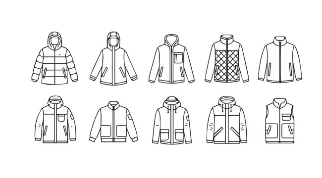 Collection of winter jackets