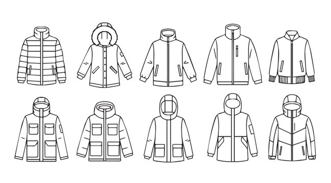 Collection of winter jackets