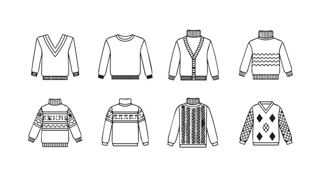 Collection of knitted sweaters