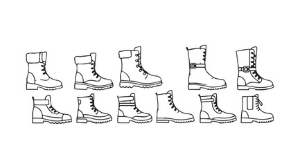 Collection of classic lace-up boots