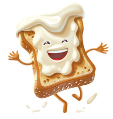 Funny 3d vector illustration of a happy man with a face made of chocolate and a cute cartoon horse toy isolated on transparent background a brown wood decoration