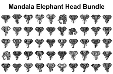 Mandala Elephant Head Bundle