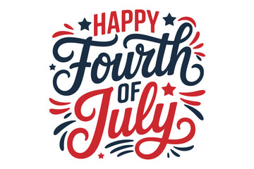 Fourth of July Celebration Graphic &ndash; Symbol of Patriotism and Festive Spirit