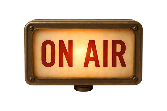 Retro On Air Sign Isolated on Transparent Background