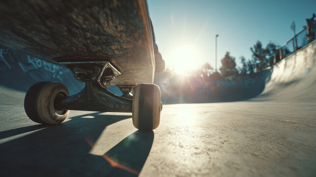 close up of a skate in a skatepark - Powered by Adobe