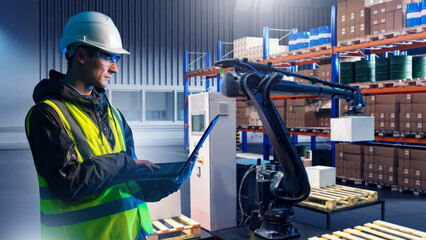 Industrial automation, warehouse robotics. Engineer programs robotic arm, monitors automated picking, controls logistics processes, improves efficiency and smart manufacturing.