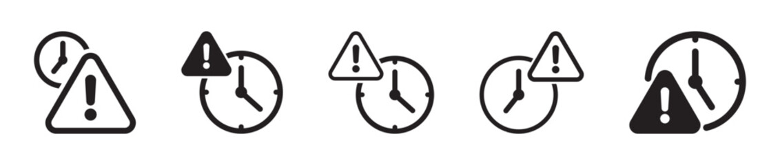 Fototapeta na wymiar Expiration and Expired Icons Set for Notices, Alerts and UI Design