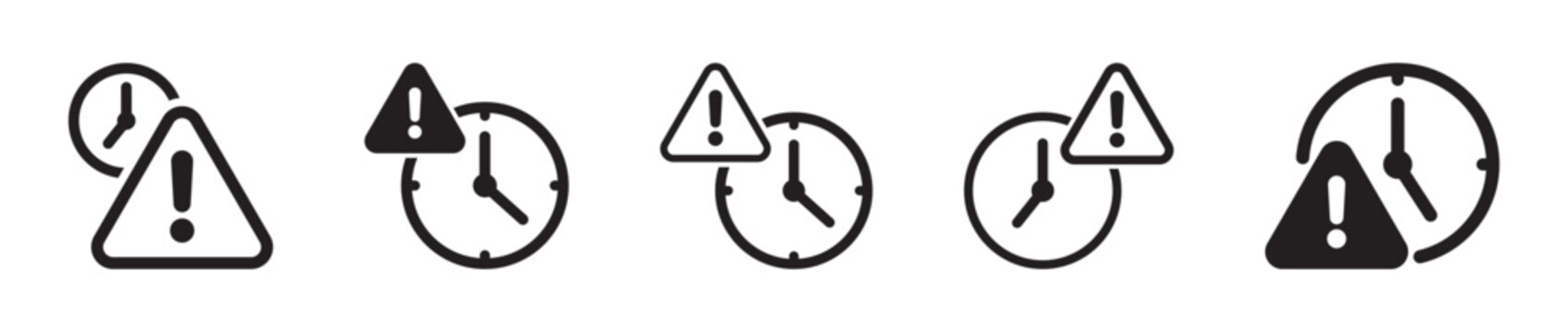 Expiration and Expired Icons Set for Notices, Alerts and UI Design