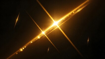 Fototapeta premium Golden starburst light effect