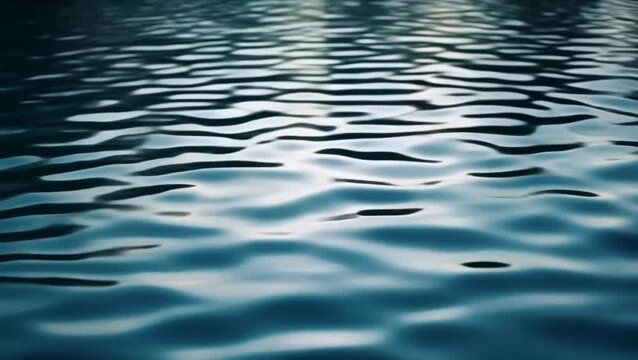 Calm Water Surface Ripples Reflecting Light in Natural Outdoor Setting from Close-Up Viewpoint