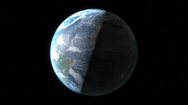 Location and map of Libya on the surface of the earth at nighttime.