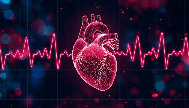 heart beat digital scan with medical concept service background unique rare image