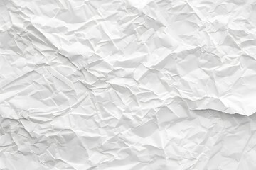 Fototapeta premium Close up of a crumpled white paper texture with shadows and highlights