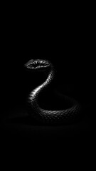 Fototapeta premium Elegant black snake silhouette mobile wallpaper