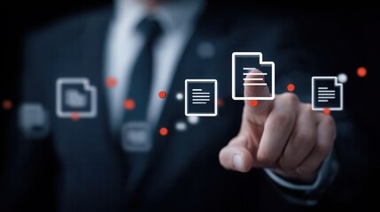 A wide future vision showing visual paperwork and touching interaction enabling connectivity sharing and transfer